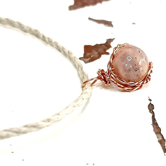 Adjustable Sunstone Bracelet, Minimalist Dainty Crystal Gemstone - Picture 2 of 5